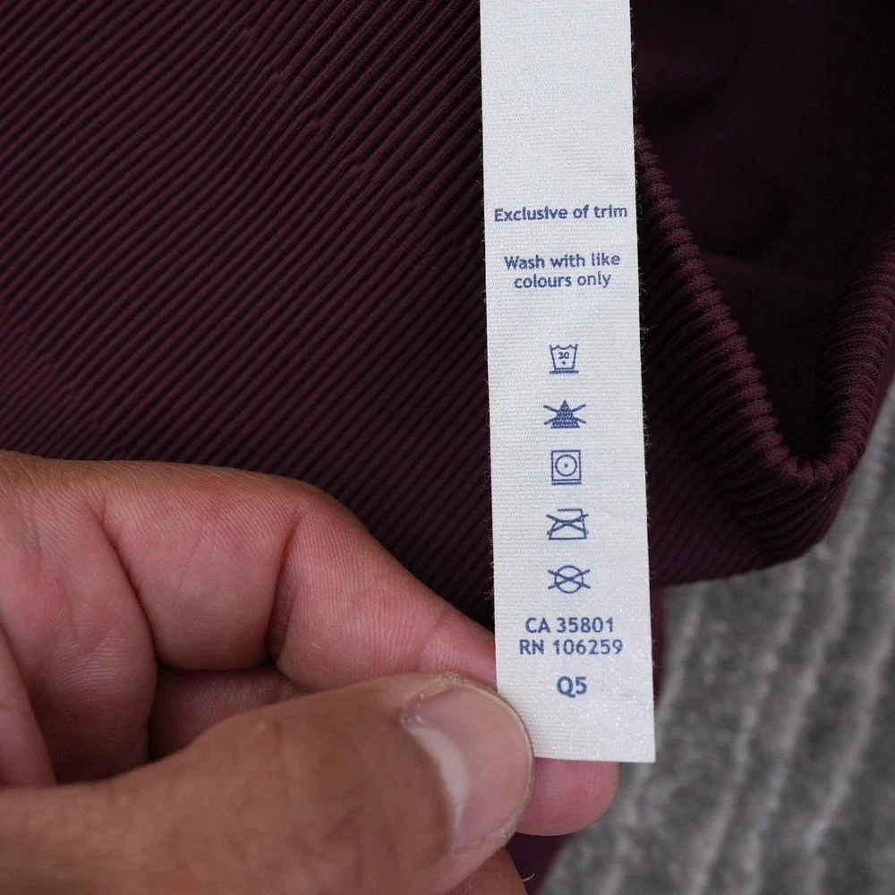 Lululemon Ebb to Street Tight 21 Burgundy Plum Seamless Mesh Leggings Womens 2
